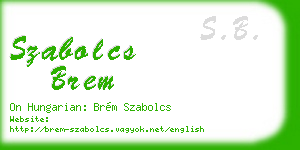 szabolcs brem business card